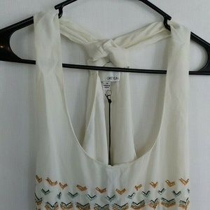 Women's NWT Greylin Ivory With Beaded Accent Blouse Size Medium